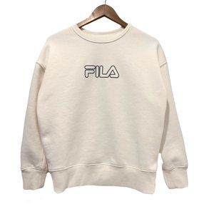 FILA Women's Cream Crewneck Sweatshirt Small